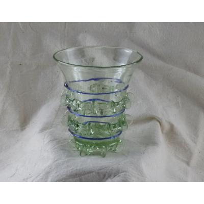 Trinkbecher mit Ringen in Kobaltblau klein