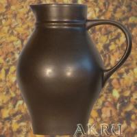 Milchkrug - V 0,25 l antrazit Glasur